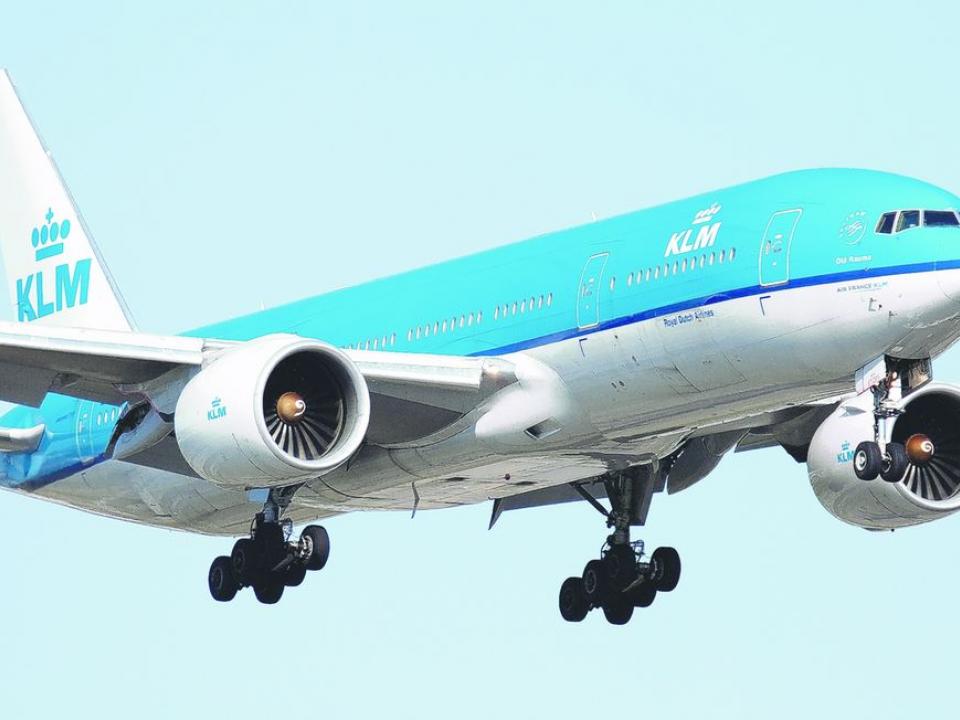 A KLM Dutch Airlines aircraft in flight. KLM is one of the airlines that have increased frequency of their flights to the Kilimanjaro International Airport even as tourism is steadily recovering from the viral Covid-19 pandemic.