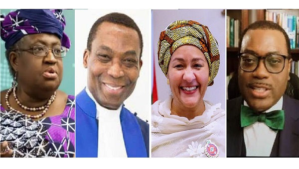 Roll Call (l - r) Ngozi WTO, Chile ICC, Amina UN, Adesina AfDB