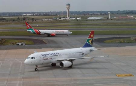 A South African Airways aircraft at the OR Tambo International Airport, (Reuters)