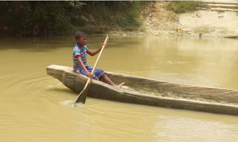 A photo of a polluted water