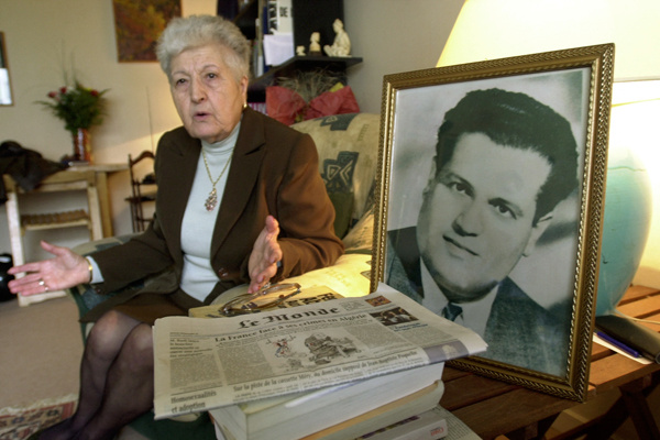 Malika Boumendjel, widow of Algerian lawyer Ali Boumendjel