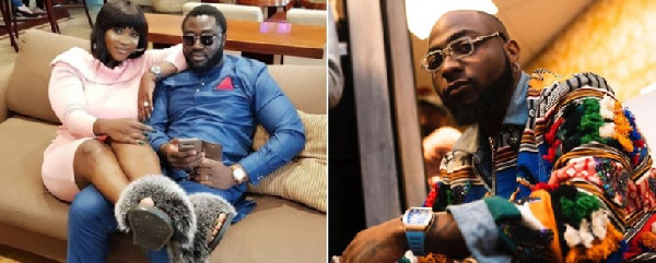 Mercy Johnson and husband(L) and Davido