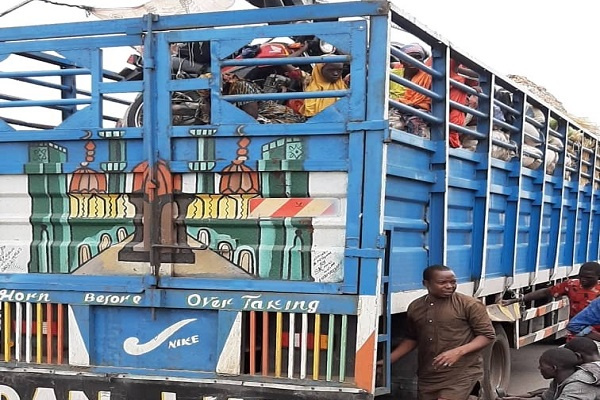 No fewer than fifty passengers were hidden inside the lorry