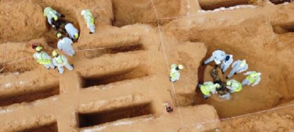 The graves are located in Tarhuna, Lybia