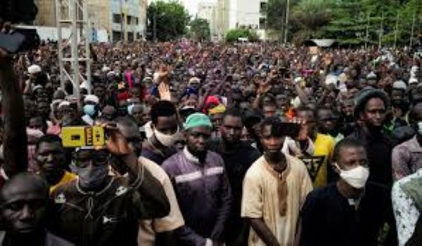 The rally in the capital Bamako