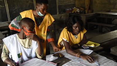 Vote are counted as the Beninese await the results of an election that should see President Patrice Talon comfortably re-elected