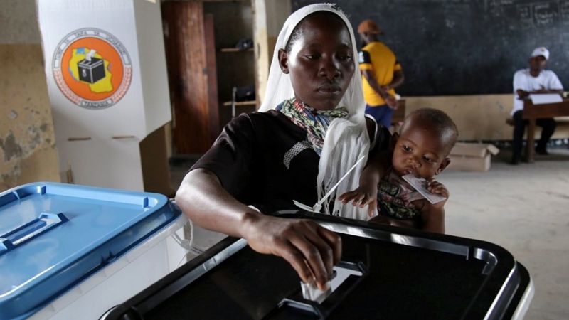 Voters were taking part in presidential and parliamentary elections