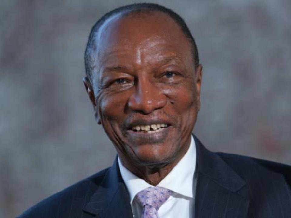 Guinea's president, Alpha Conde