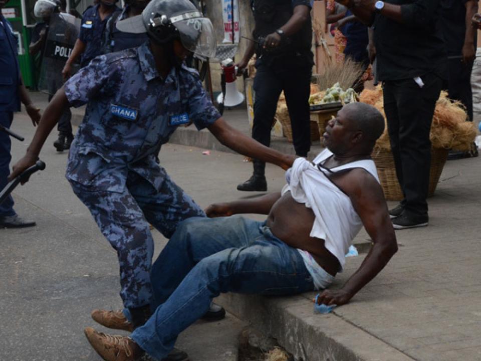 File photo: police assault