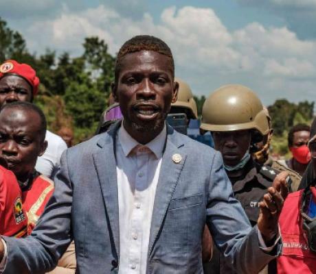 Ugandan musician-turned-politician Robert Kyagulanyi, also known as Bobi Wine, SUMY SADURNI | AFP