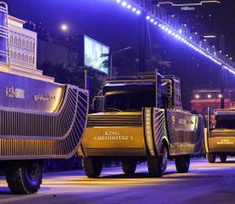 Royal mummies are transported in a gala parade to their new resting place in Cairo