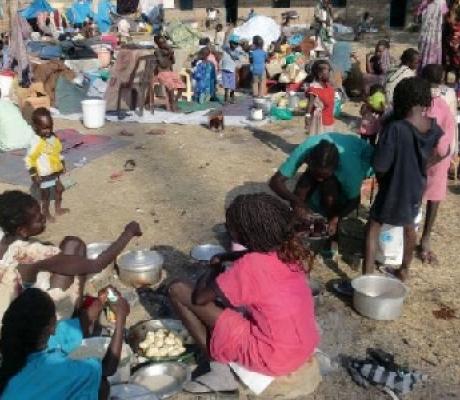 A scene at the camp in Malakal, where internal displaced persons await the rainy season