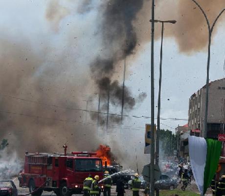 A scene of the fire outbreak incident