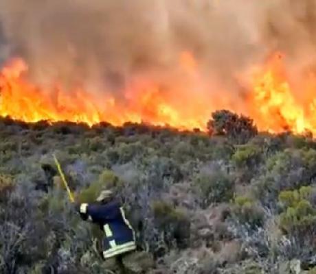 Authorities are battling to contain fire that broke out on Mount Kilimanjaro