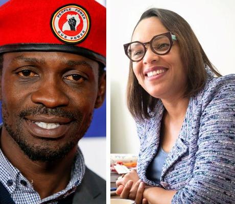 Bobi Wine and U.S ambassador to Uganda Natalie Brown