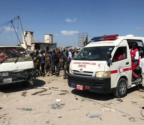 File photo of an explosion in Mogadishu