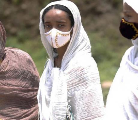 File photo of women in a nose mask