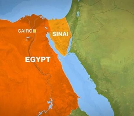 Map showing Egypt