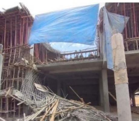 Parts of the stadium collapsed on Tuesday afternoon during construction