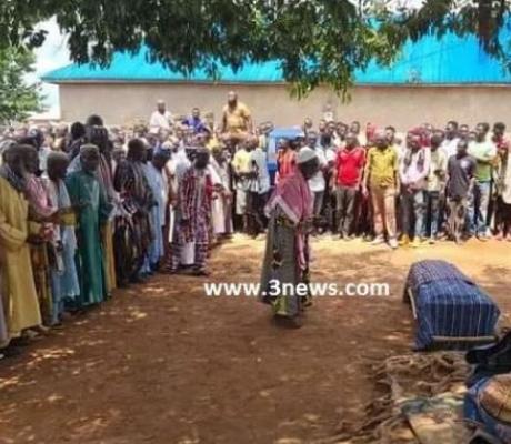 Prayers being said for the late Abu Kamara