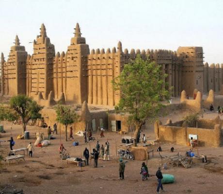 The Djenne mosque in Mali, a symbol of the country's historic significance in Africa