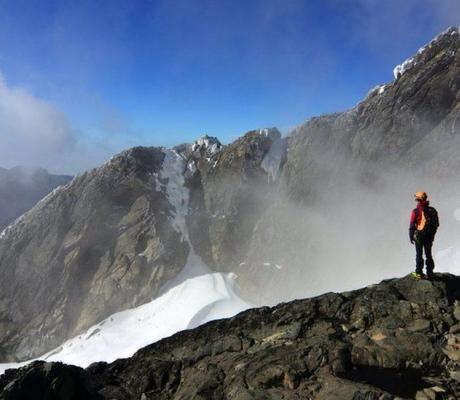 The ice and snow at the the top of the Rwenzori Mountains, seen here in 2016, are slowly melting