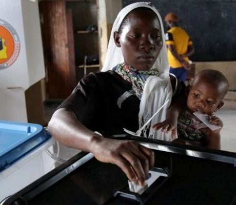 Voters were taking part in presidential and parliamentary elections